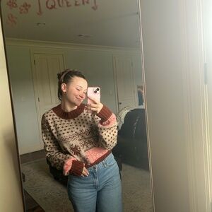 Free people Reindeer Sweater